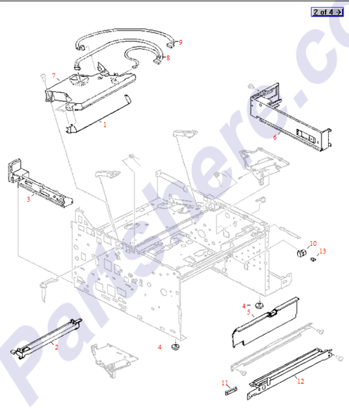 HP parts picture diagram for RF5-1079-000CN, RG5-0520-000CN-C, RG5-0556-000CN-C, RG5-0520-000CN, RG5-0556-000CN, RG5-0520-000CN-R, RG5-0556-000CN-R, RB1-2125-000CN, C2001-69006-R, C2001-69006